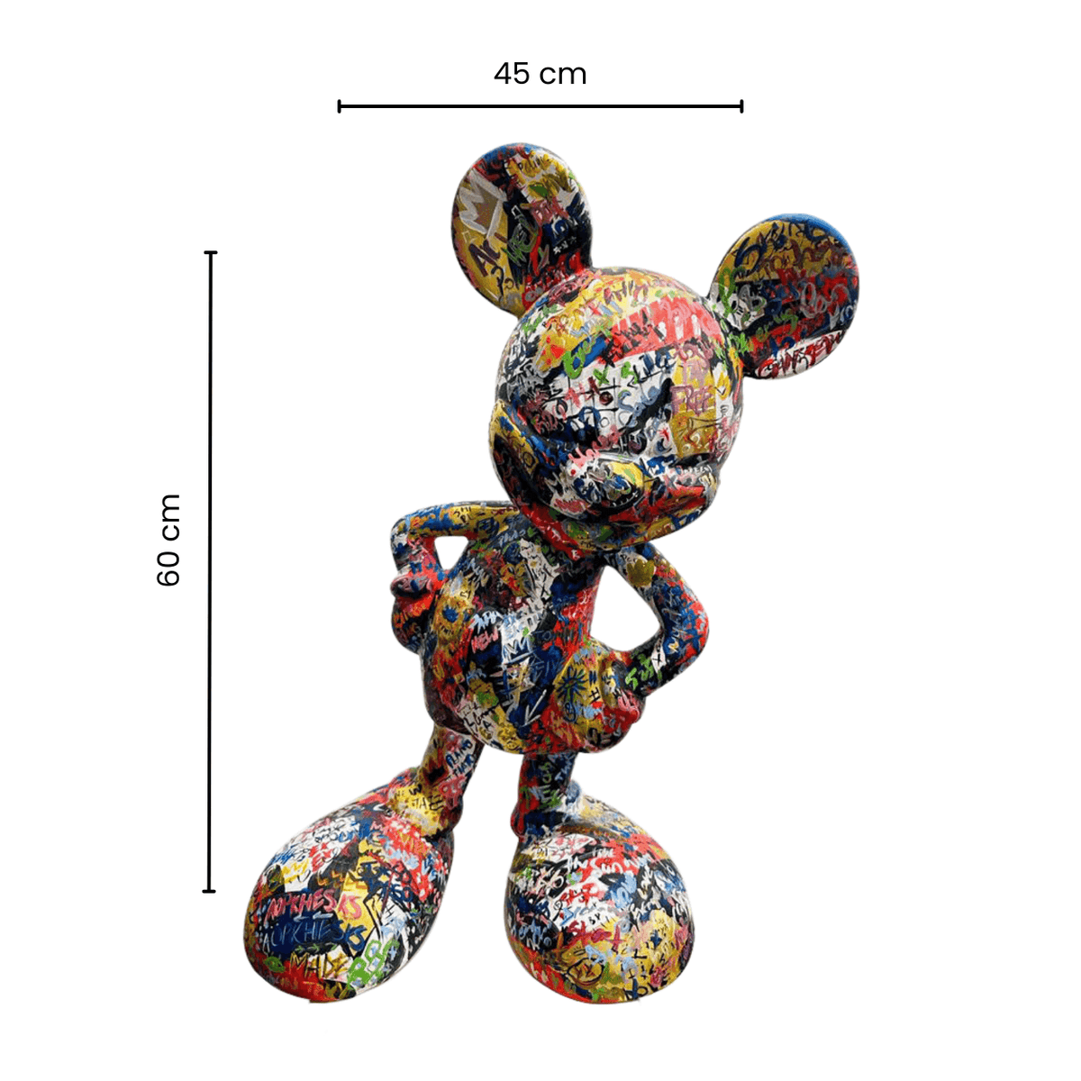 Design Mickey Basquiat Sculpture dekoratif heykel