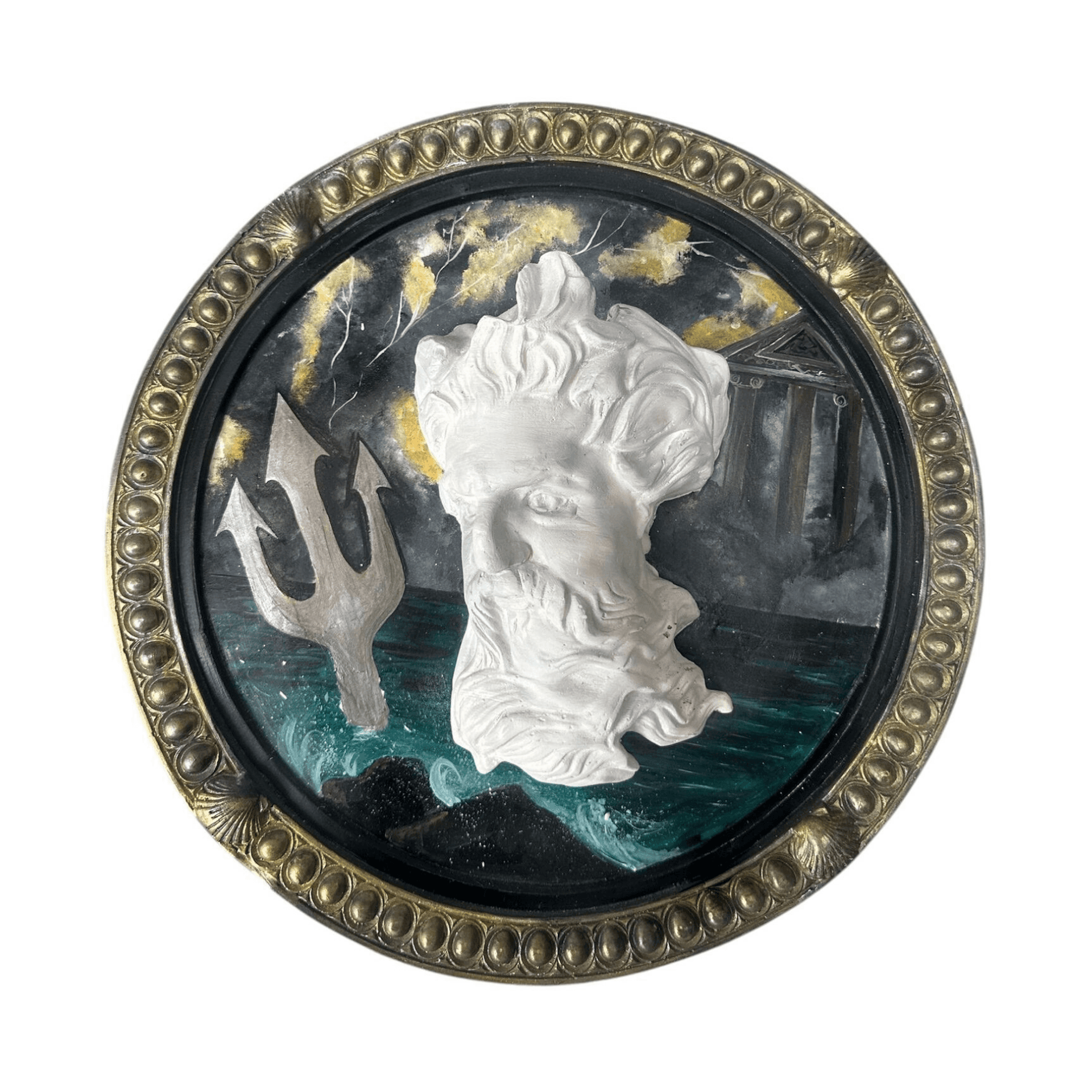 Poseidon Rölyef Tablo Heykel - vinterro