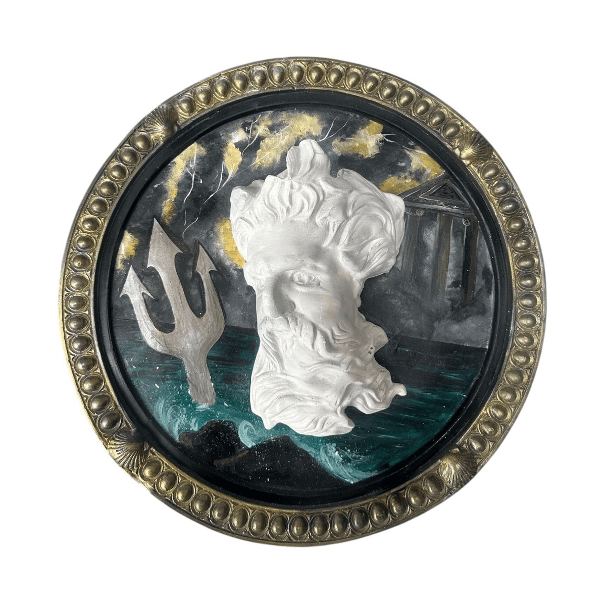 Poseidon Rölyef Tablo Heykel - vinterro