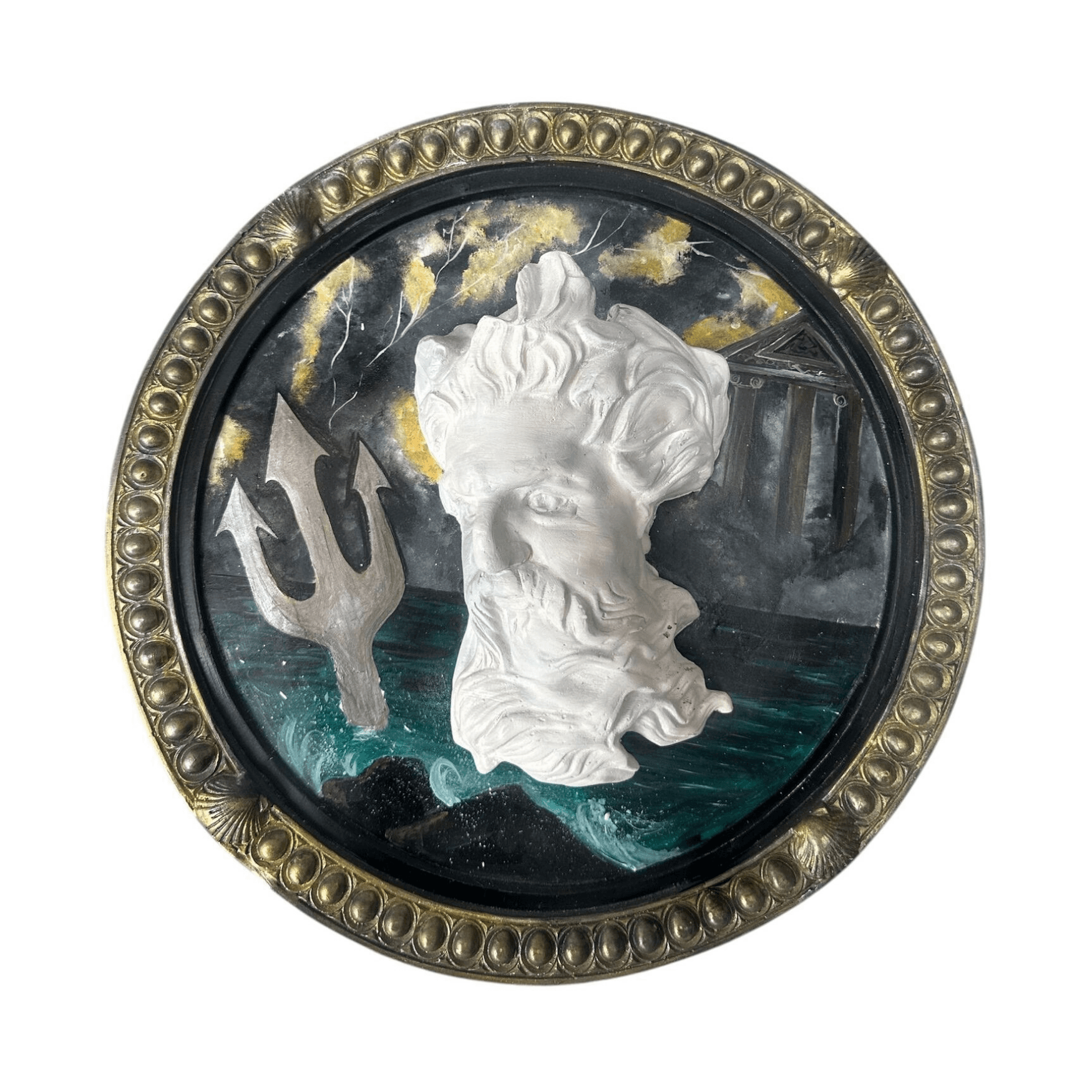 Poseidon Rölyef Tablo Heykel - vinterro