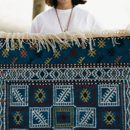 Pıtrak Cicim Kilim - Lacivert - vinterro