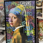 İnci Küpeli Kız Street Art Tablo – tablo – görsel 3