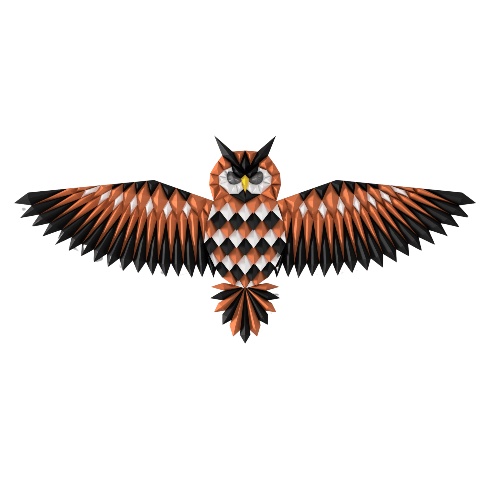 GEOMETRIC OWL WALL ART - vinterro