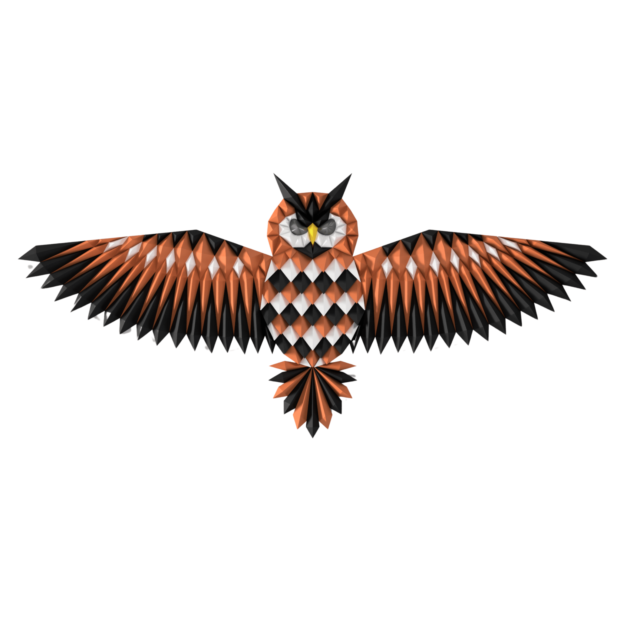GEOMETRIC OWL WALL ART - vinterro