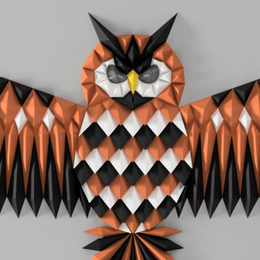 GEOMETRIC OWL WALL ART - vinterro