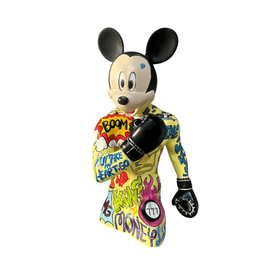 Design Boksör Mickey Pop Art – 3 Heykel - vinterro