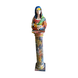 Pop Art Mona Lisa x Street Art Column Sculpture - vinterro