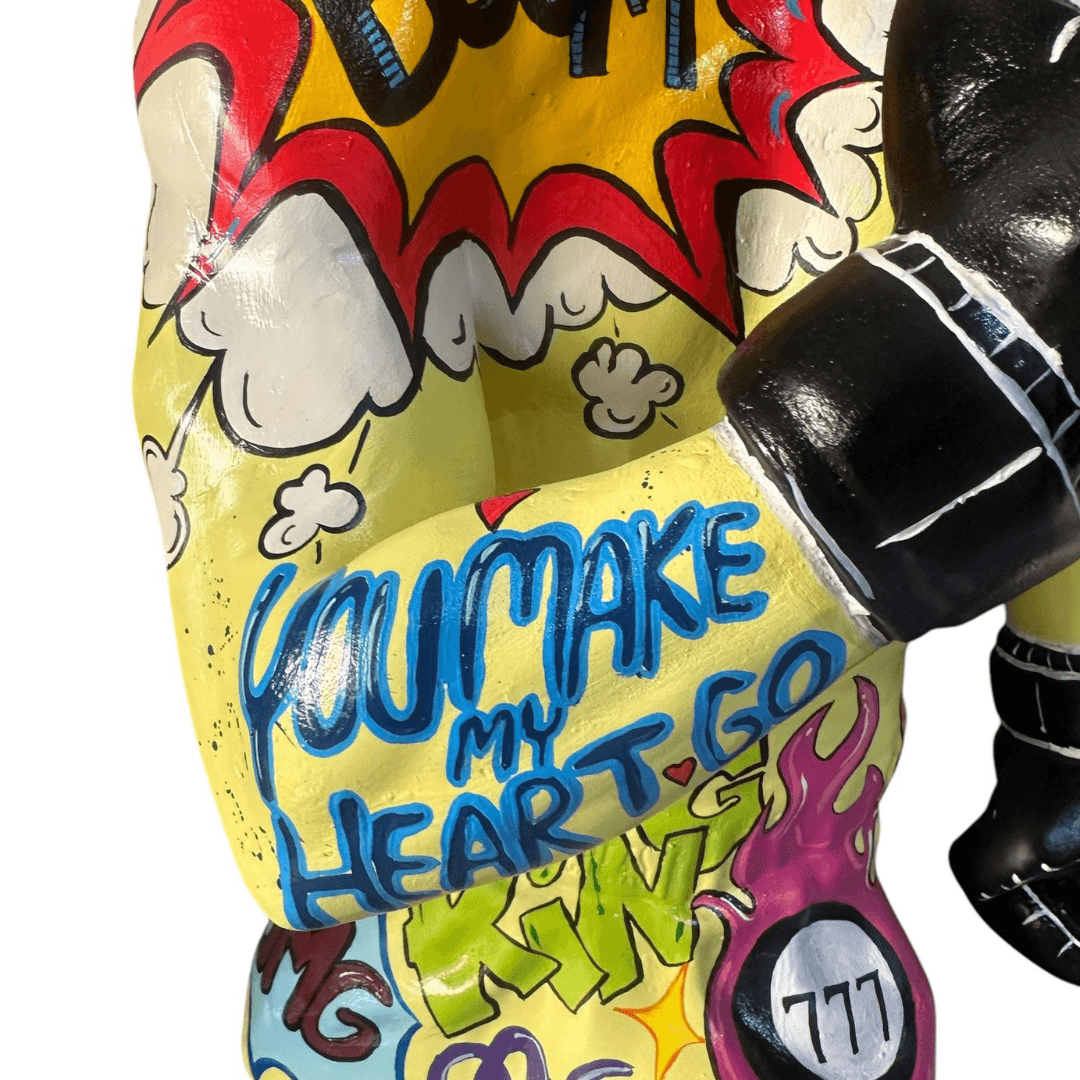 Design Boksör Mickey Pop Art – 3 Heykel - vinterro