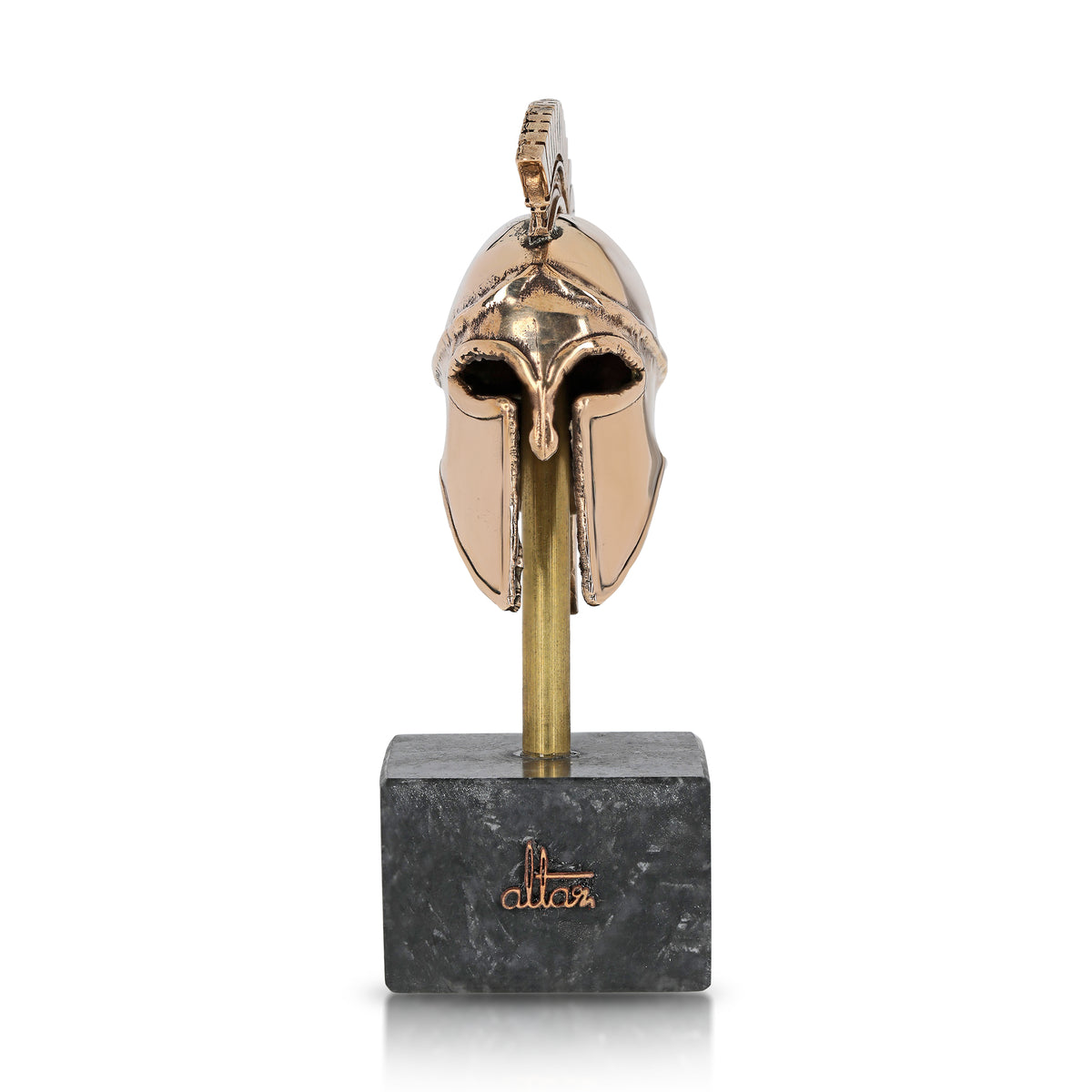 Bronz Helmet Statue — Altar Design Studio