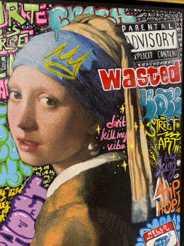 İnci Küpeli Kız Pop Art Tablo