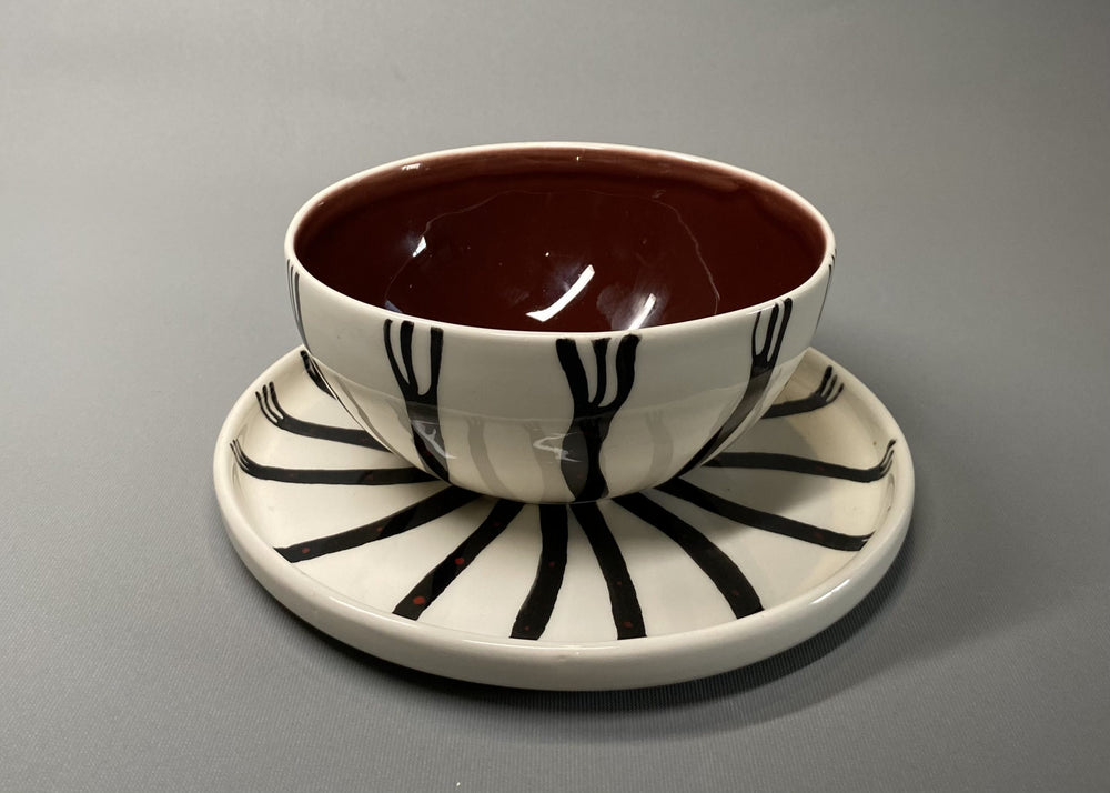 Deep Red Bowl&Tabak Set | Drag&Drop