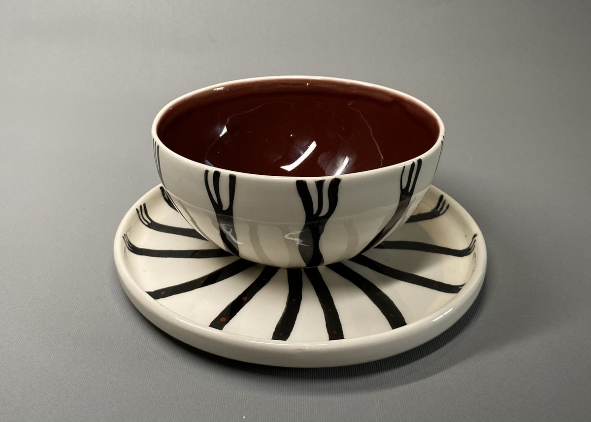 Deep Red Bowl&Tabak Set | Drag&Drop