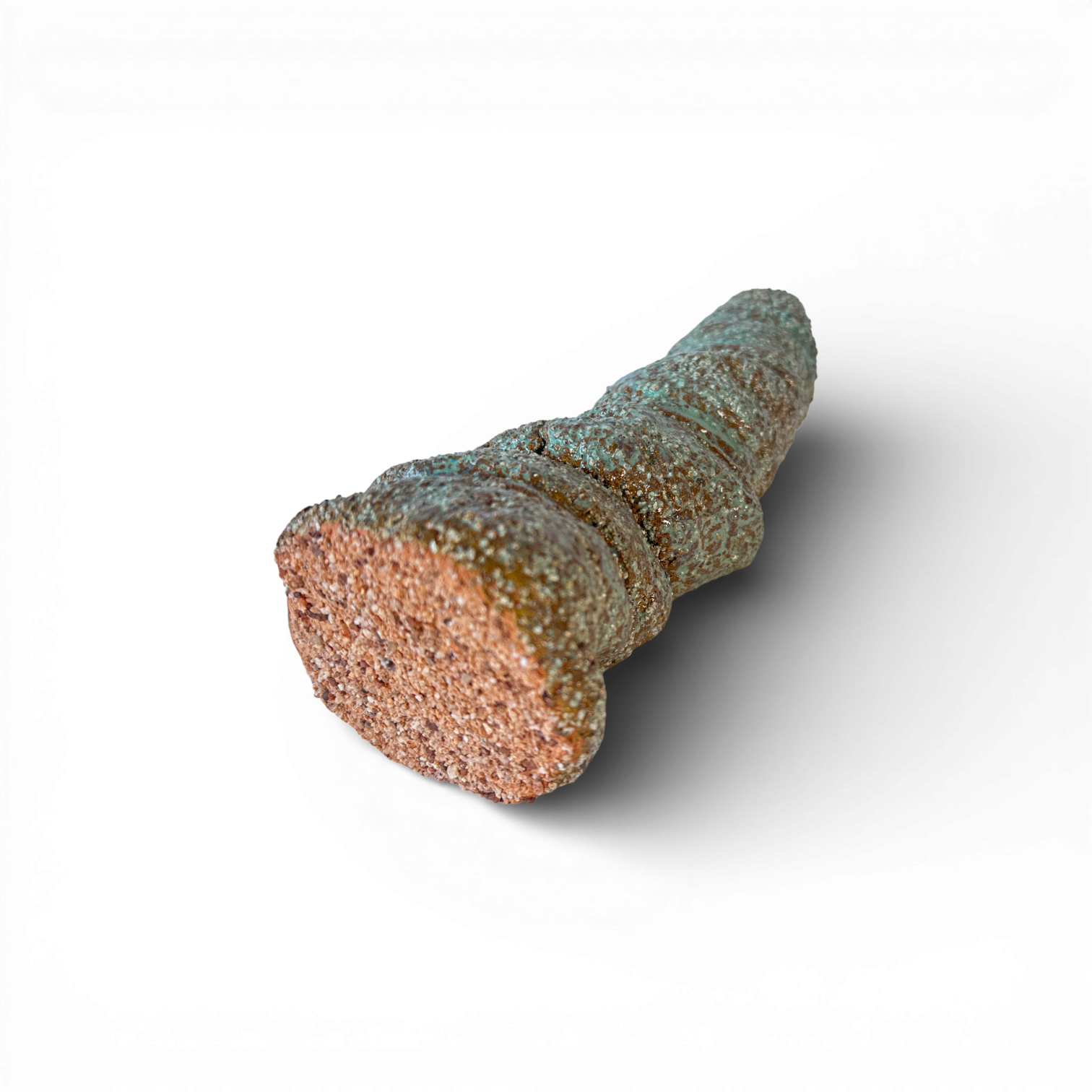 El Yapımı Seramik Mumluk – Doğal Dokulu
