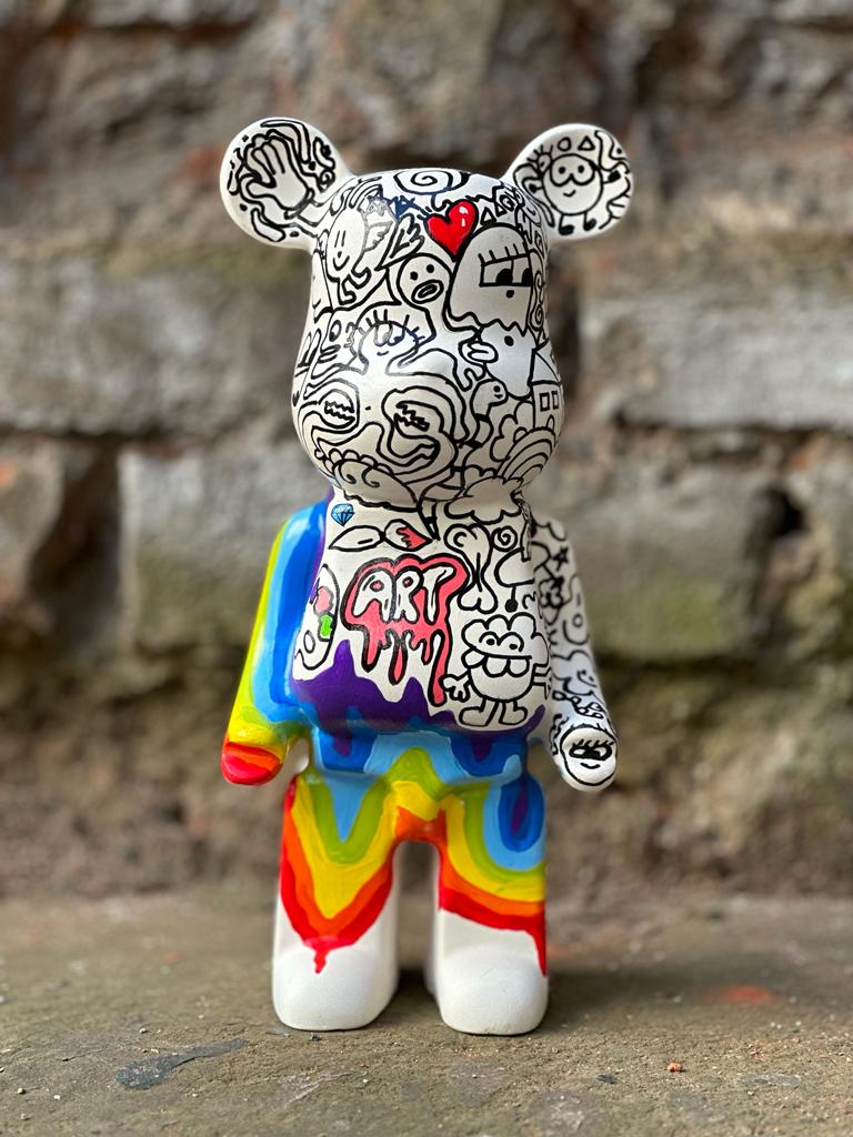 Desing Rainbow Doodle Bear ürün görseli