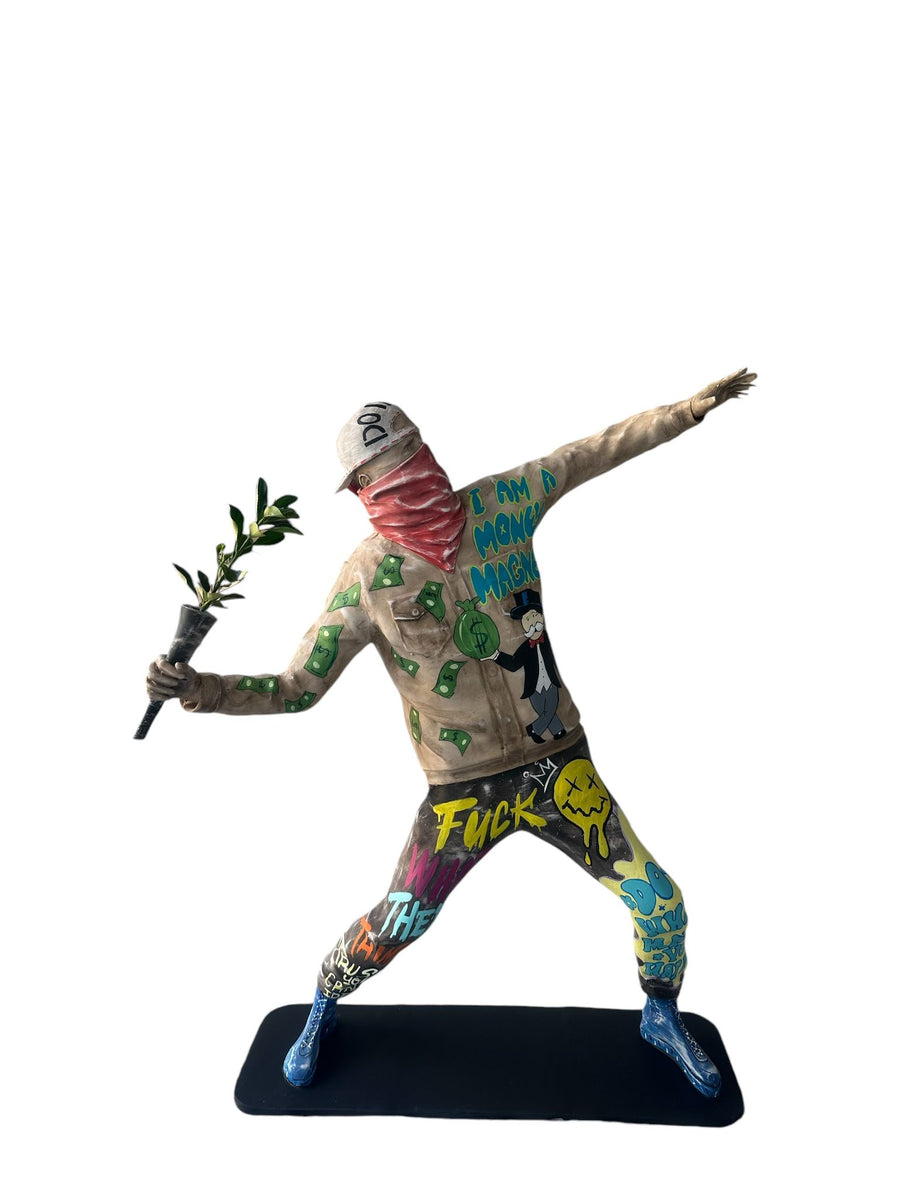 Banksy Flower Thrower Pop Art ürün görseli
