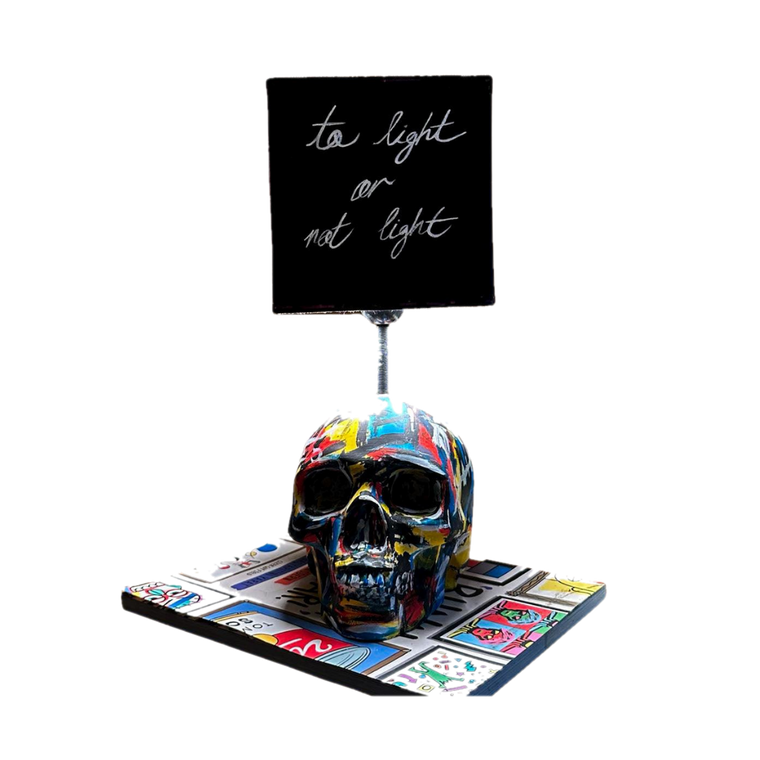 Drag&Drop transparent product image - Basquiat Abajur