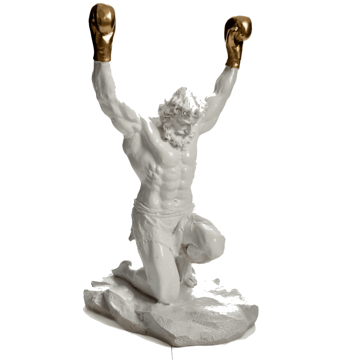Atlas Golden Glove Statue – tasarım heykel şeffaf ana ürün görseli | Drag&Drop
