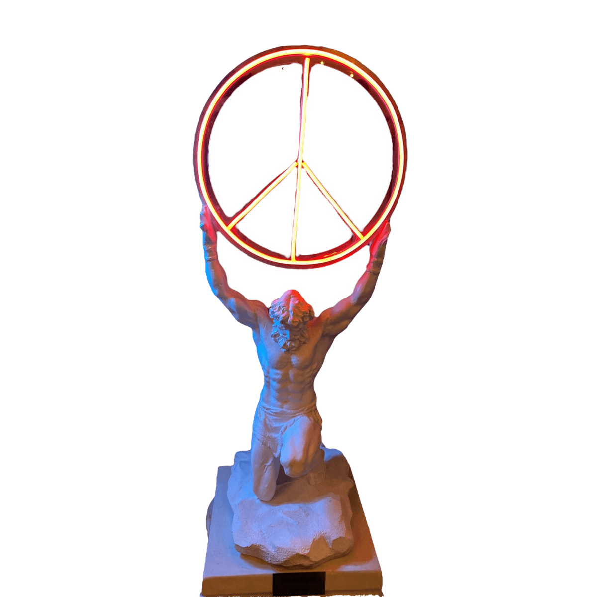 Design Atlas Peace Sculpture – dekoratif heykel şeffaf ana ürün görseli | Drag&Drop