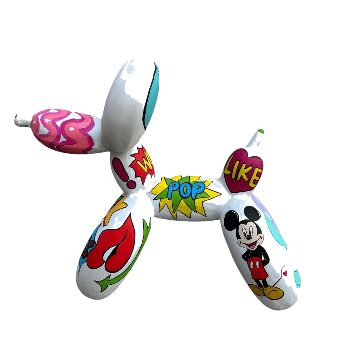 Design Pop Art Balloon Dog Sculpture – Pop Art heykel şeffaf ana ürün görseli | Drag&Drop