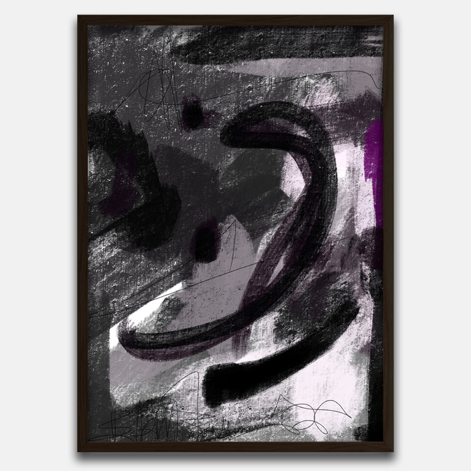 Coal 3 - Abstract Collection - Baskı — görsel 1