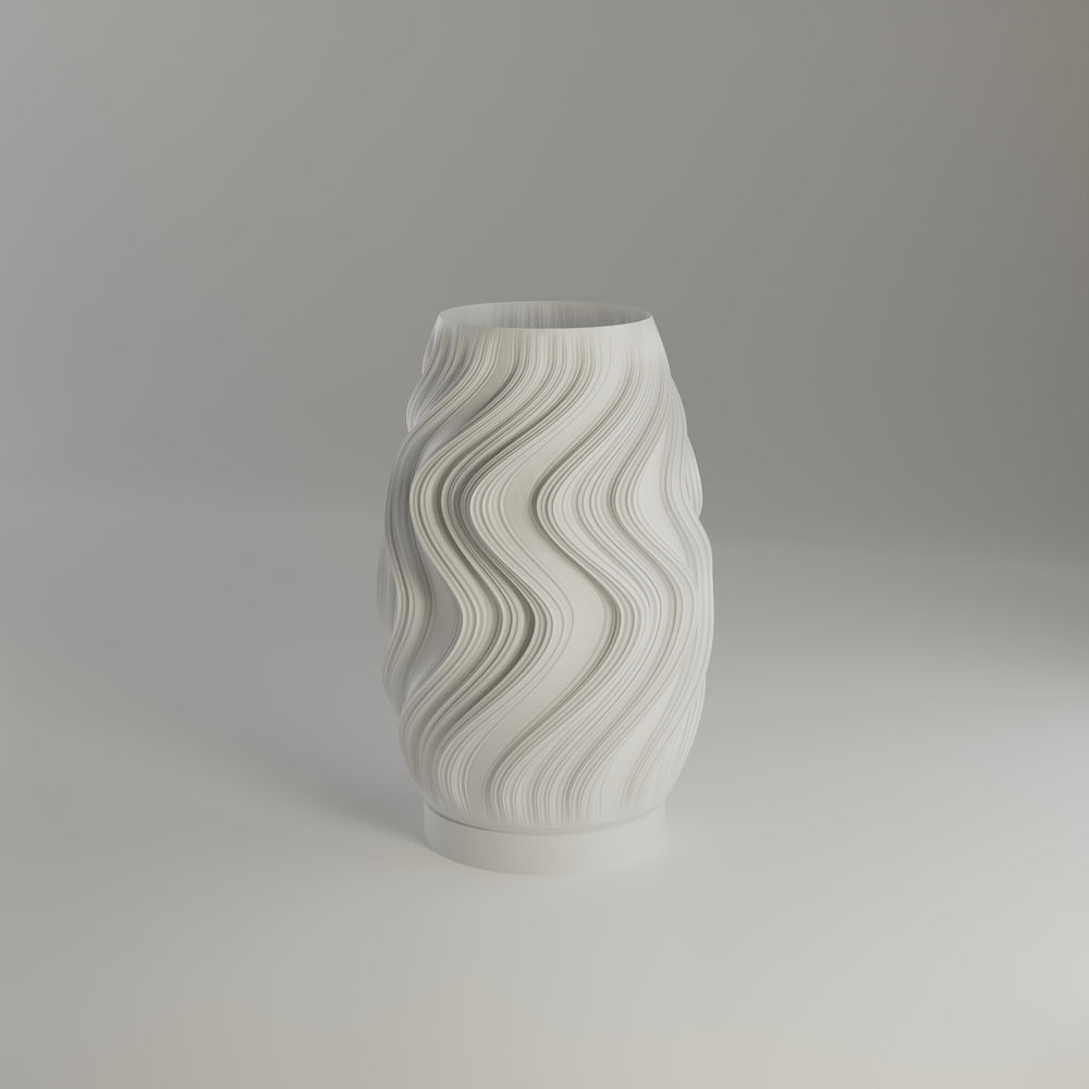 Dalga Kabartmalı Oval Masa Lambası gerçek model fotoğrafı