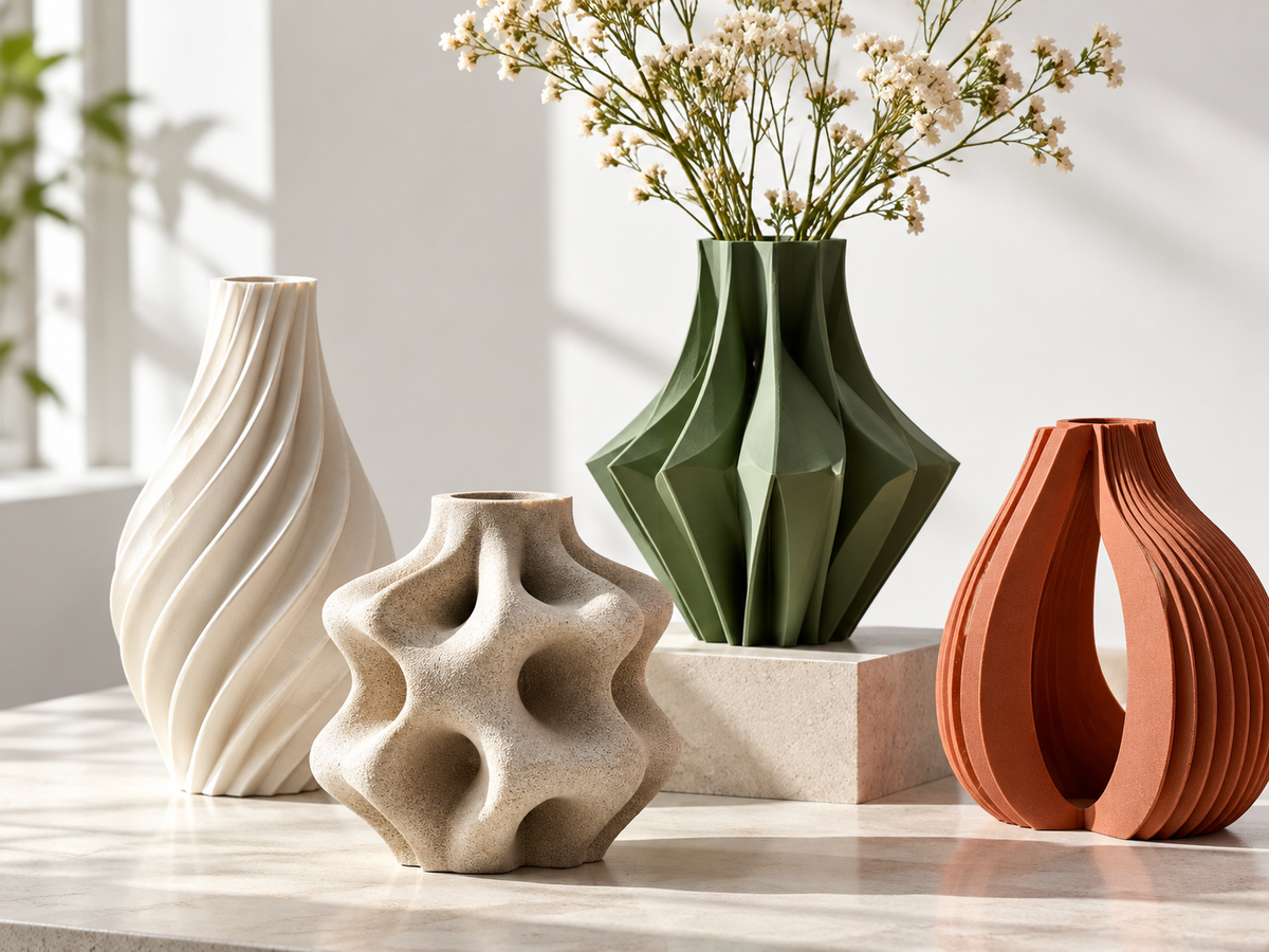 Yeni üretim çağdaş 3D baskı ve dijital üretim vazoları