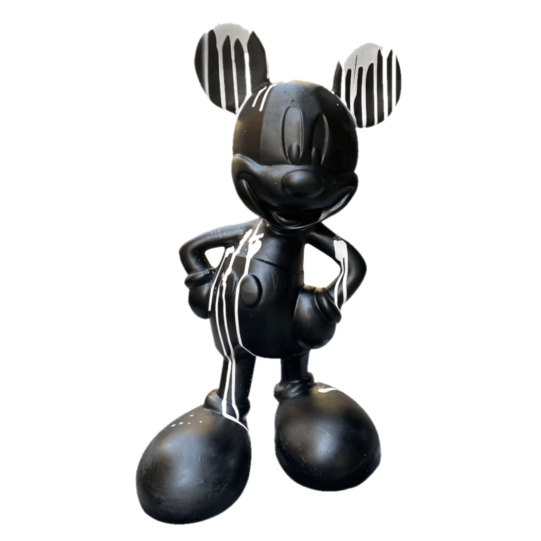 Design Mickey Sculpture Black – dekoratif heykel şeffaf ana ürün görseli | Drag&Drop