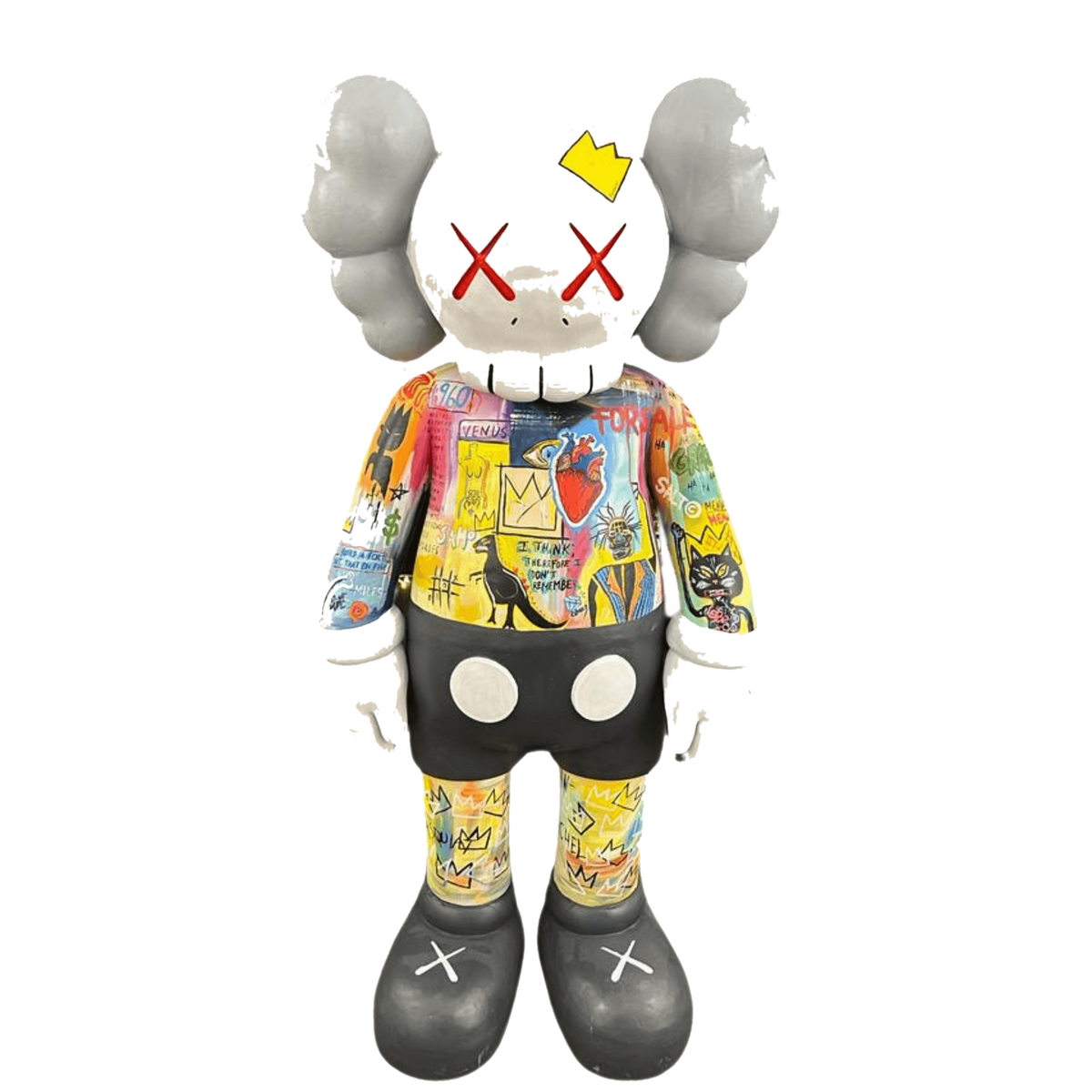 Design Basquiat Kaws Sculpture – tasarım heykel şeffaf ana ürün görseli | Drag&Drop