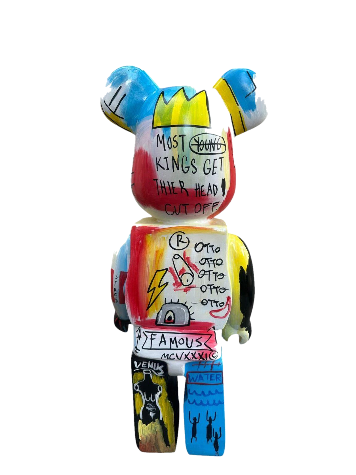 Design Bearbrick Starry Night – Pop Art heykel şeffaf ana ürün görseli | Drag&Drop