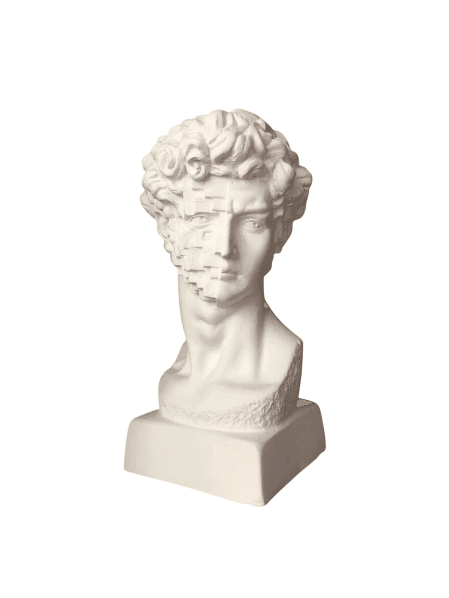 Design David Bust - Pixels Face Sculpture - vinterro