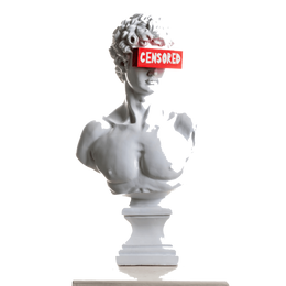 Drag&Drop transparent product image - Design David Censored Sculpture