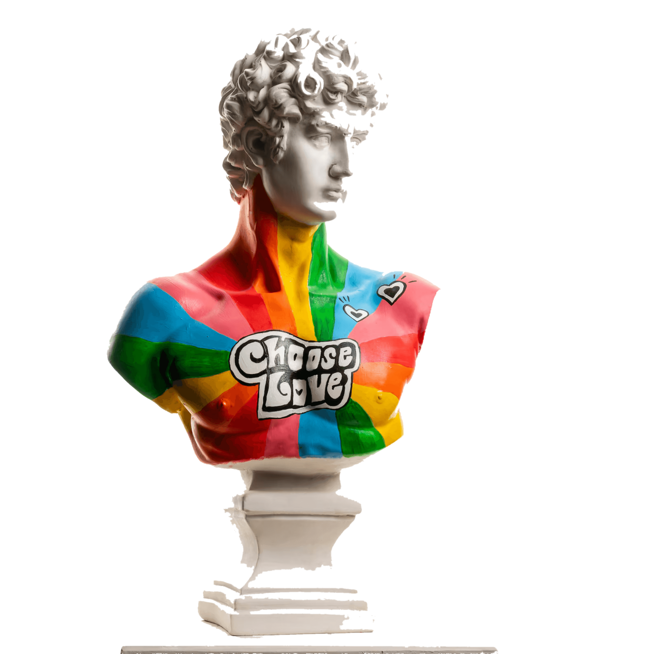 Drag&Drop transparent product image - Design David Choose Love Sculpture