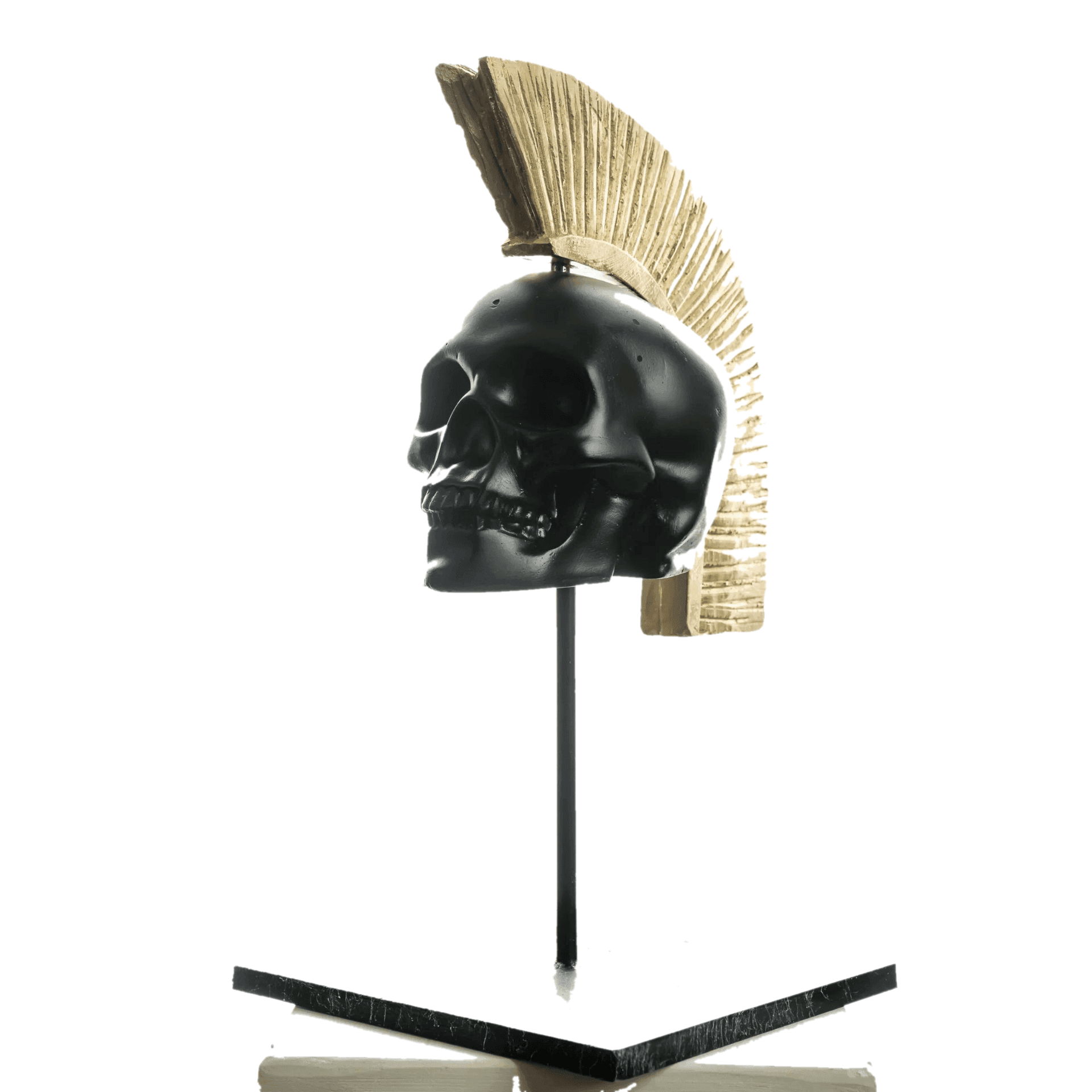 Drag&Drop transparent product image - Design Gold Skull Sculpture