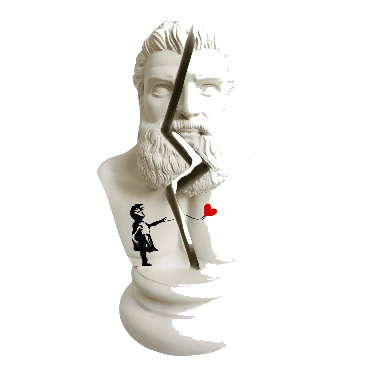 Design Hercules – Girl with Balloon Sculpture – dekoratif heykel şeffaf ana ürün görseli | Drag&Drop