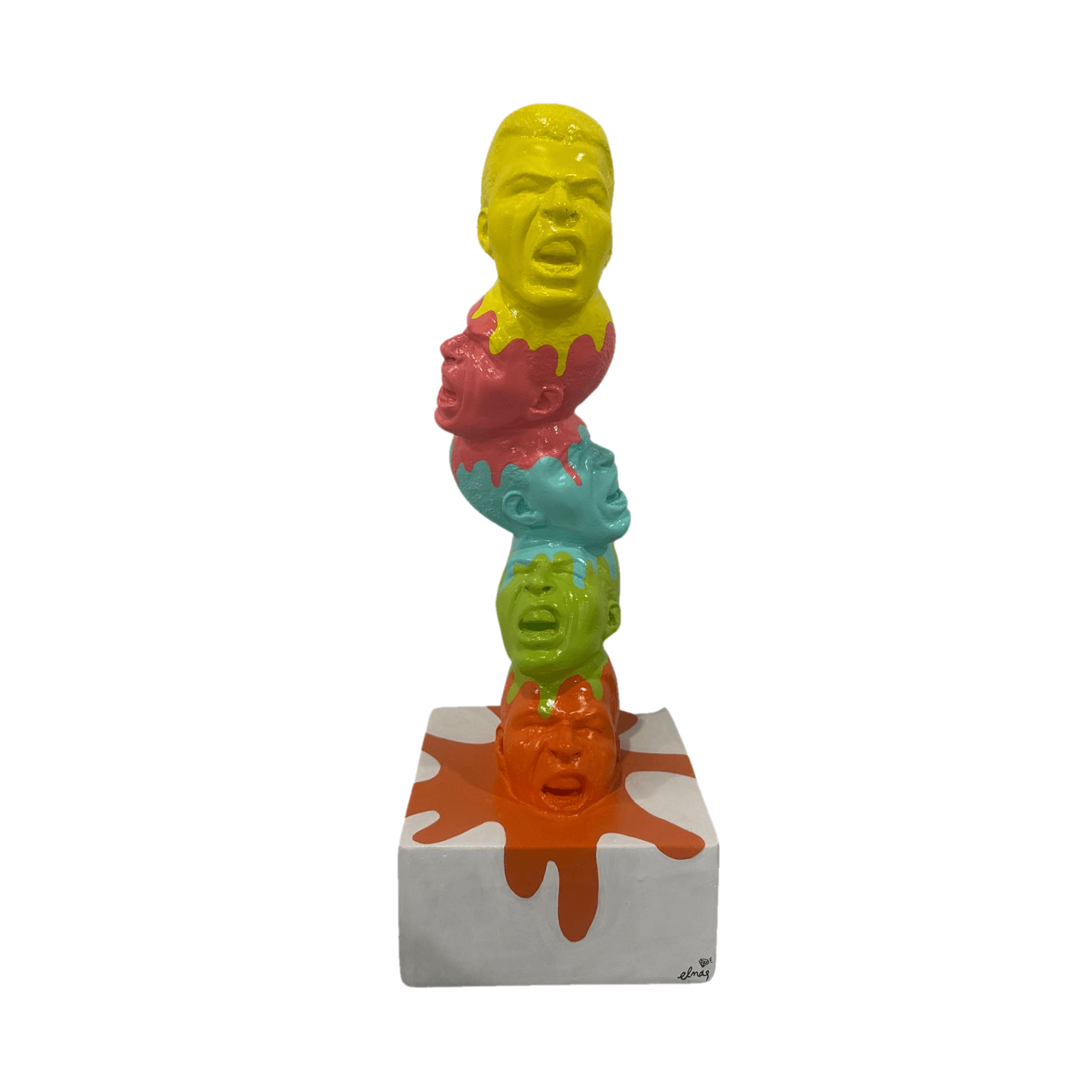 Drag&Drop transparent product image - Design Melting Heads Sculpture