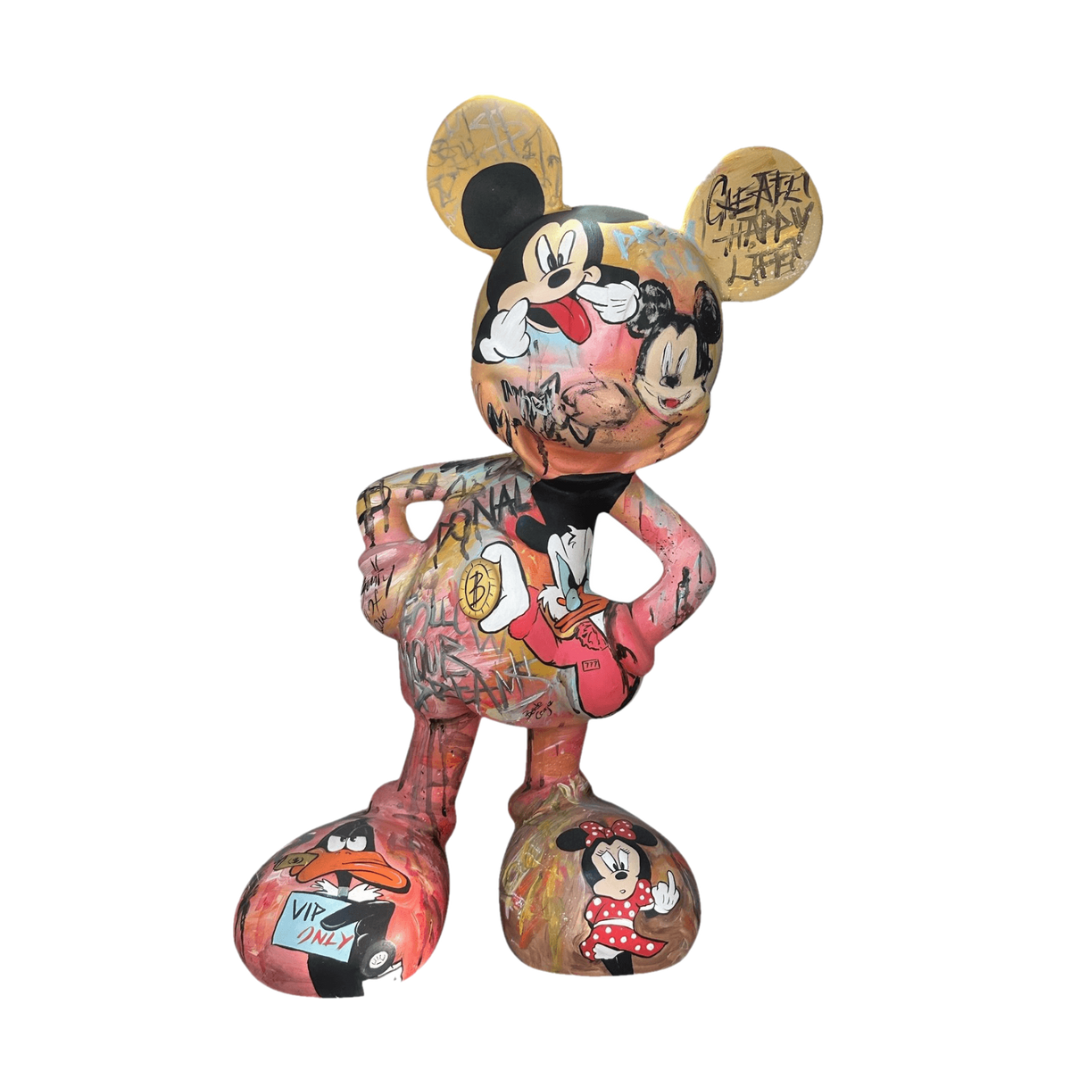 Pop Art Mickey 4 – dekoratif heykel şeffaf ana ürün görseli | Drag&Drop