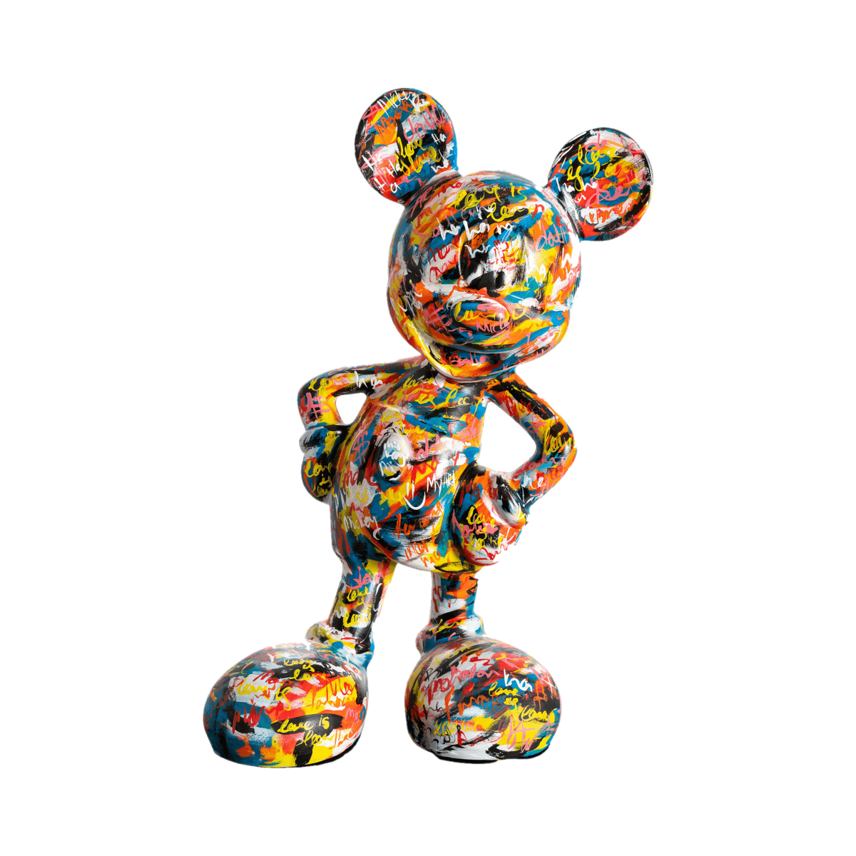 Design Mickey Basquiat Sculpture II – dekoratif heykel şeffaf ana ürün görseli | Drag&Drop