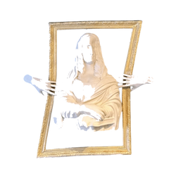 Drag&Drop transparent product image - Design Mona Lisa Wall Bust Sculpture