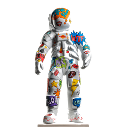Drag&Drop transparent product image - Design Pop Art Astronot