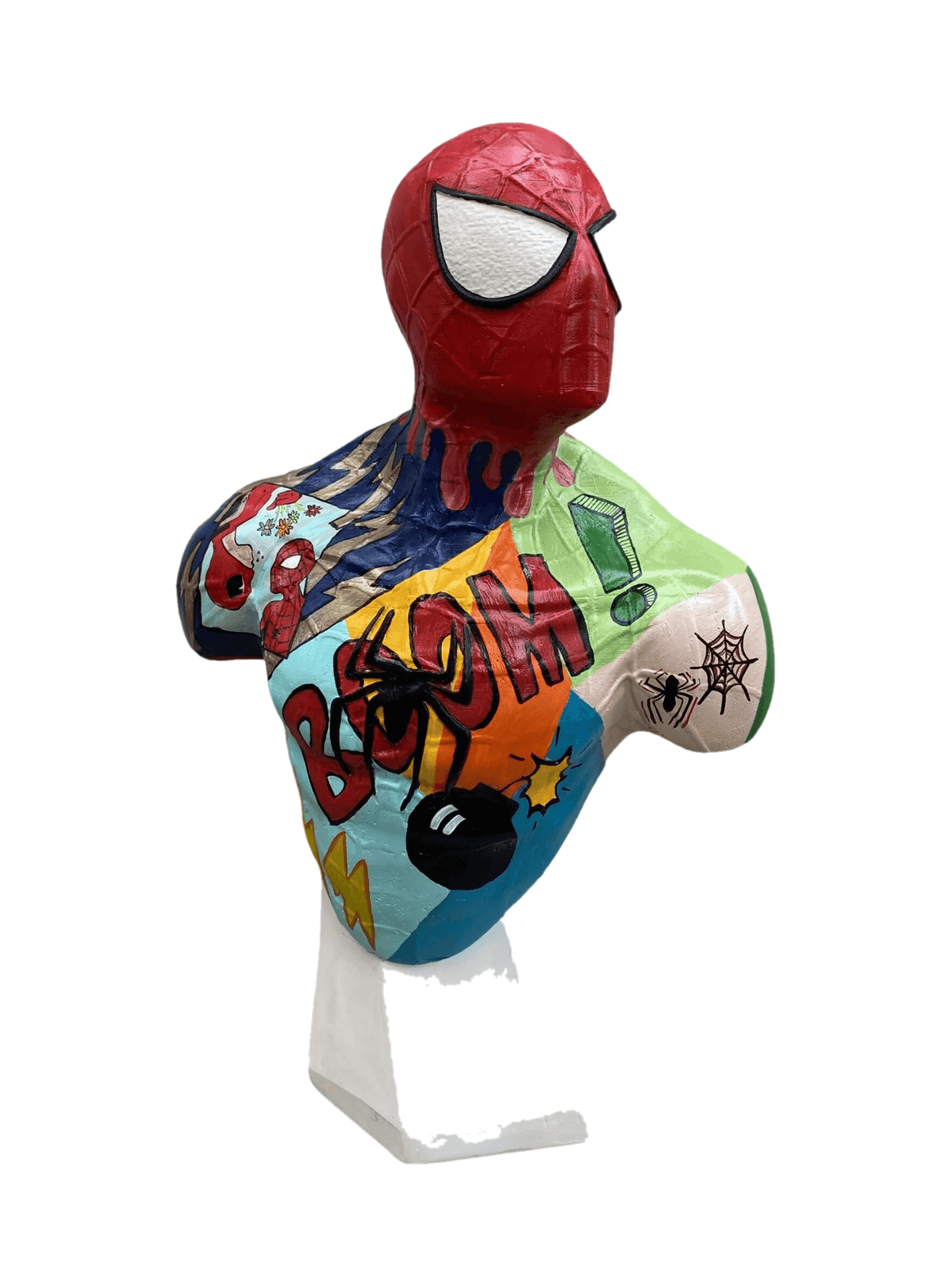 Design Pop Art Spiderman – tasarım heykel şeffaf ana ürün görseli | Drag&Drop