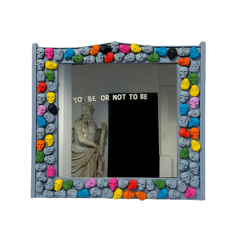 Drag&Drop transparent product image - Design Wall Mirror Color Skull