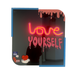 Drag&Drop transparent product image - Design Wall Mirror Love Yourself