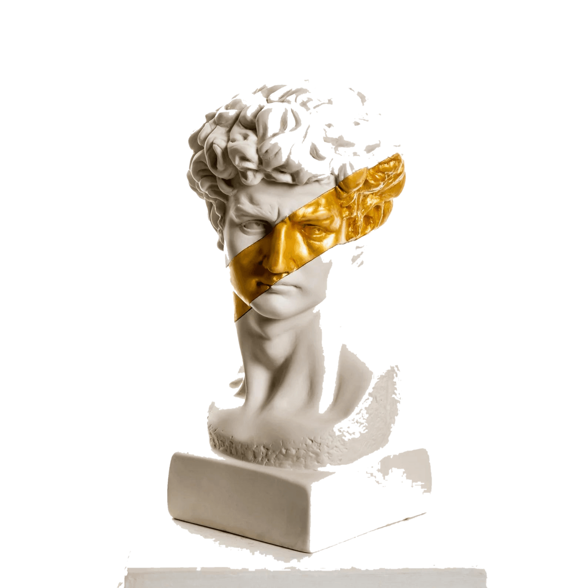Gold David – dekoratif heykel şeffaf ana ürün görseli | Drag&Drop