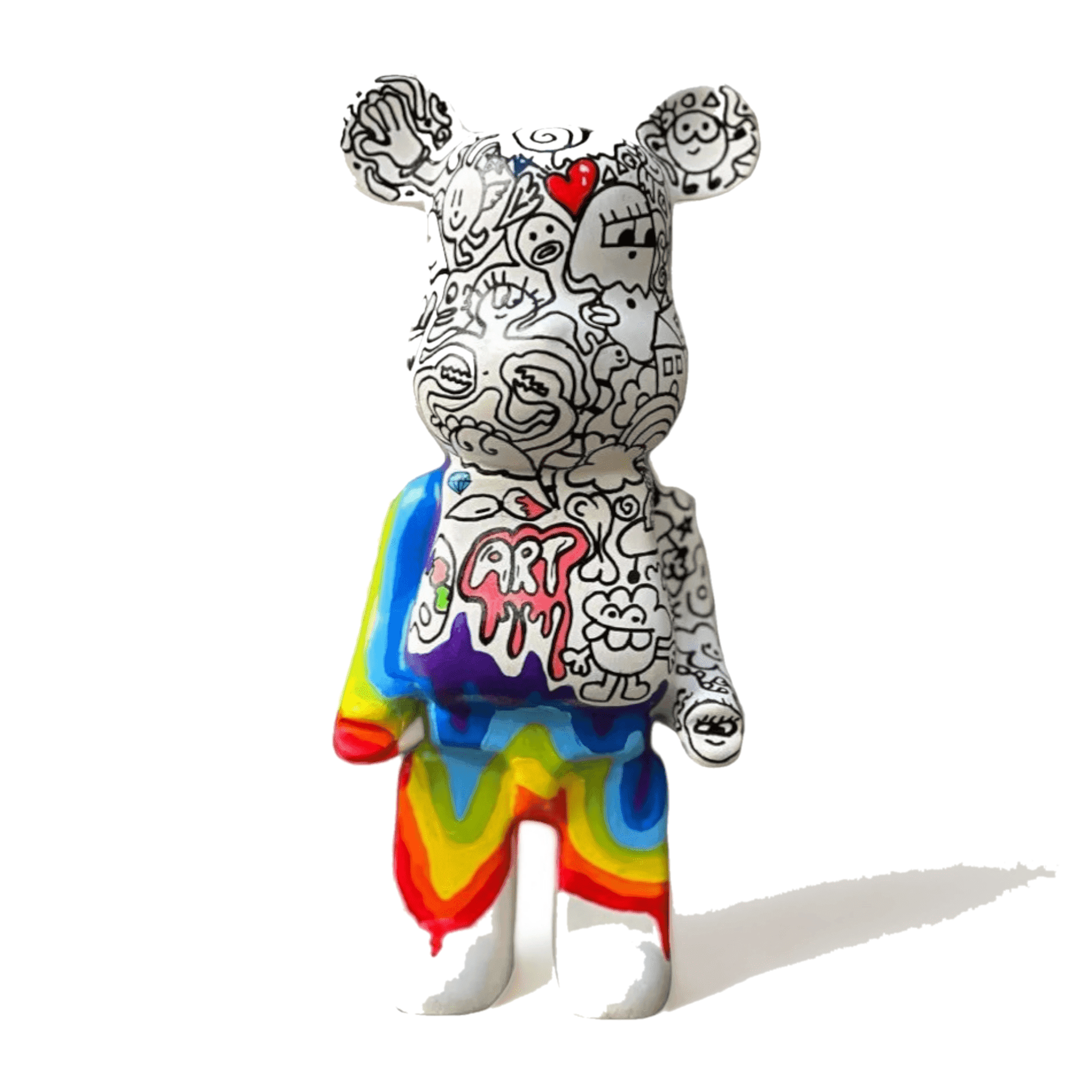 Drag&Drop transparent product image - Desing Rainbow Doodle Bear
