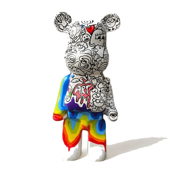 Desing Rainbow Doodle Bear