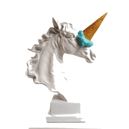 Drag&Drop transparent product image - Desing Unicorn Horse Blue