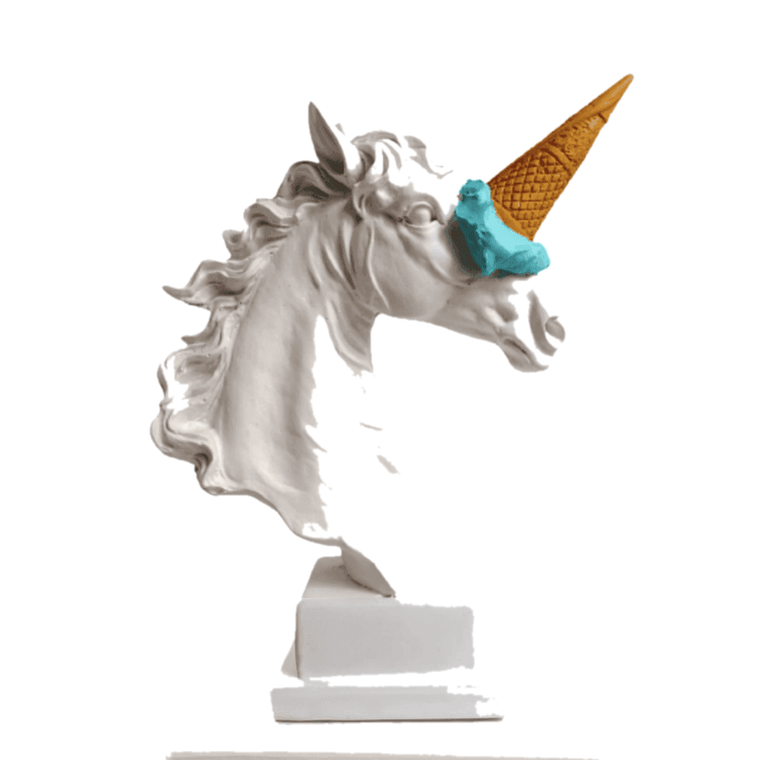 Drag&Drop transparent product image - Desing Unicorn Horse Blue