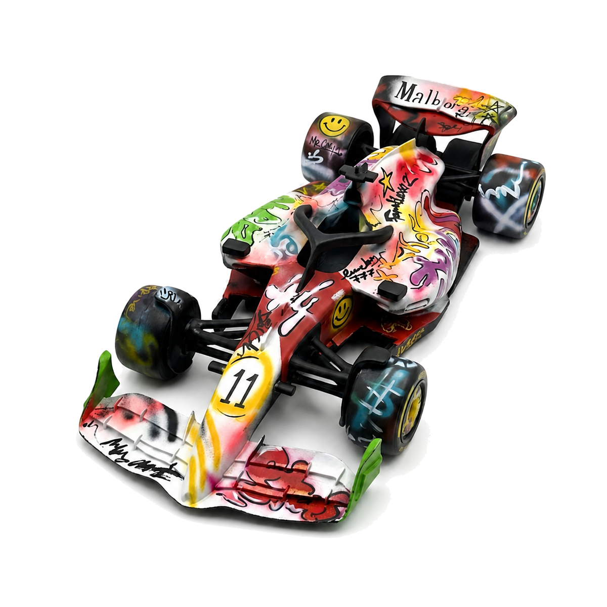 Formula 1 Sokak Sanatı modeli – graffiti yarış otomobili | Drag&Drop
