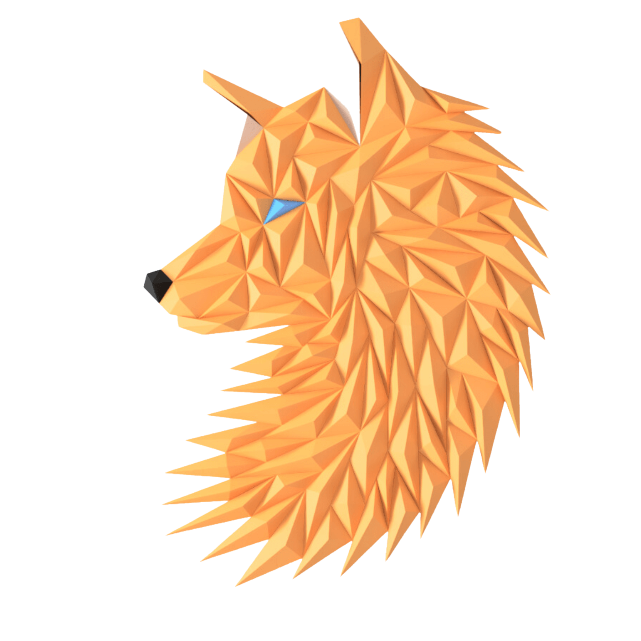 Drag&Drop transparent product image - Geometric Wolf