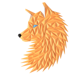 Drag&Drop transparent product image - Geometric Wolf